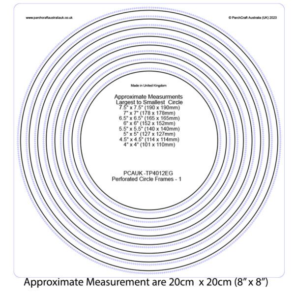 TP4012EG EasyGrid Perforated Circle Frames - ParchCraft Australia UK